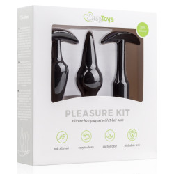 EasyToys Anal Collection Kit de 3 plugs Pleasure Noirs